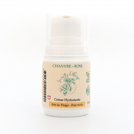 Crème Hydratante Anti-âge Chanvre-Rose Bio