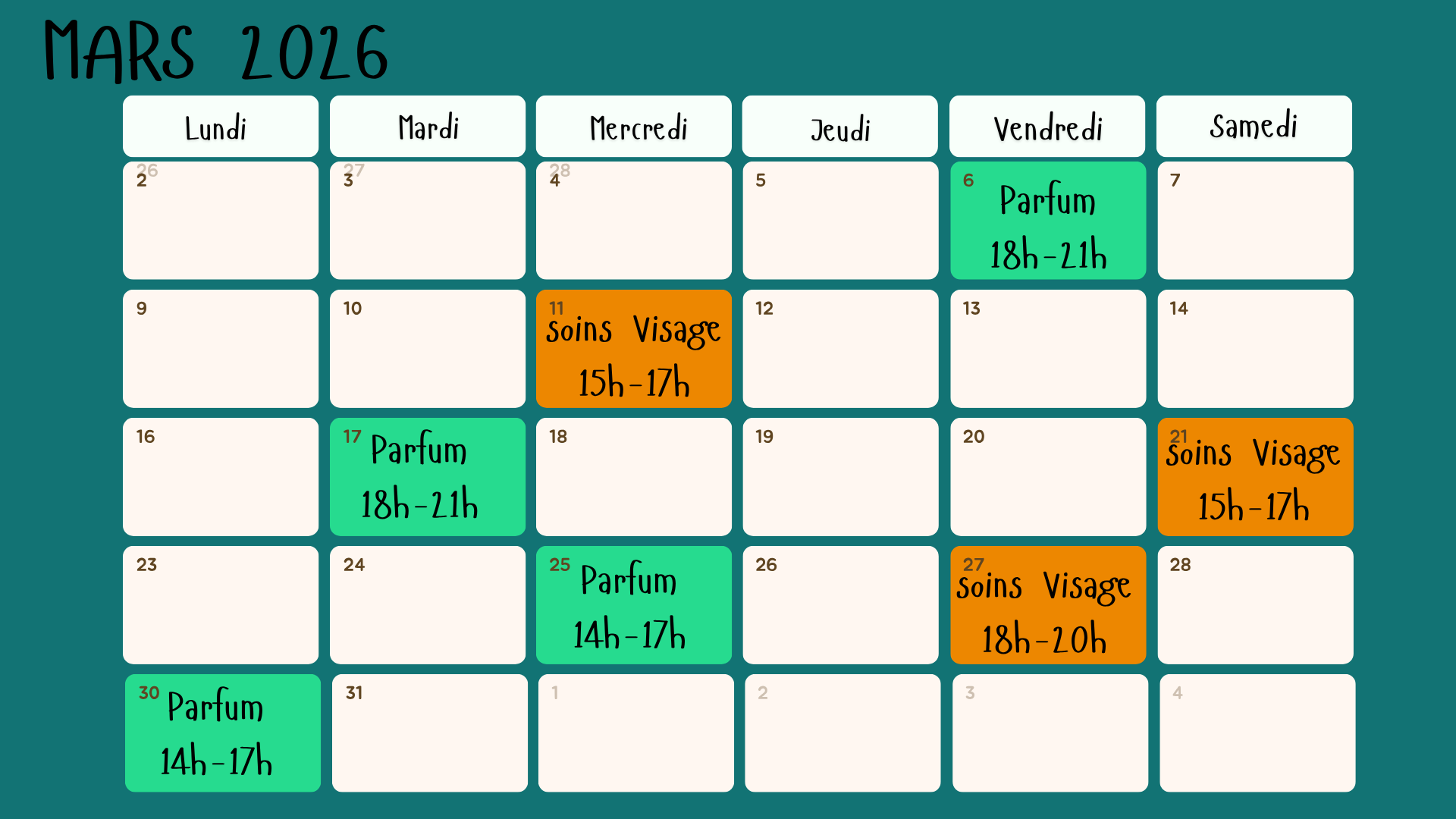 Ateliers Créatifs Mars 2026