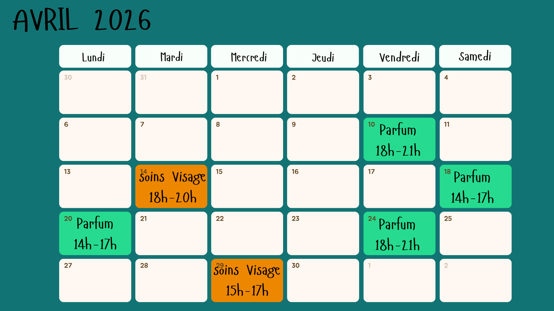 Ateliers Créatifs Avril 2026