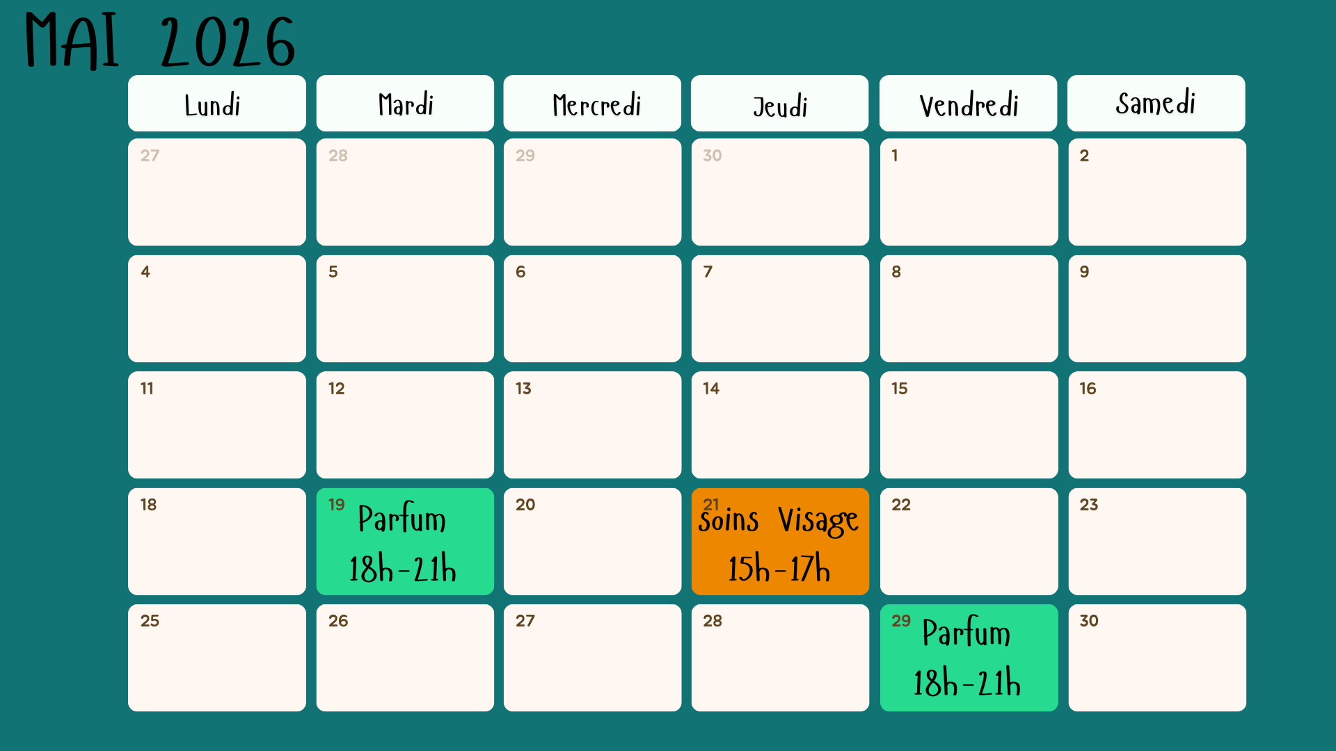 Ateliers Créatifs Mai 2026