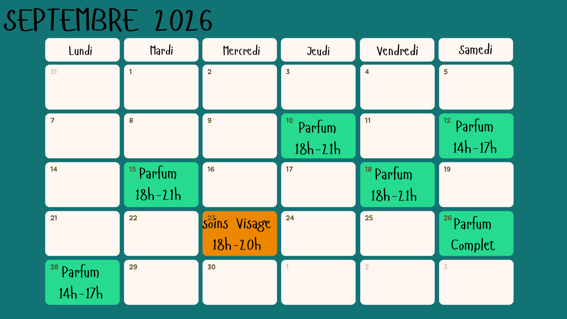 Ateliers Créatifs Septembre 2026