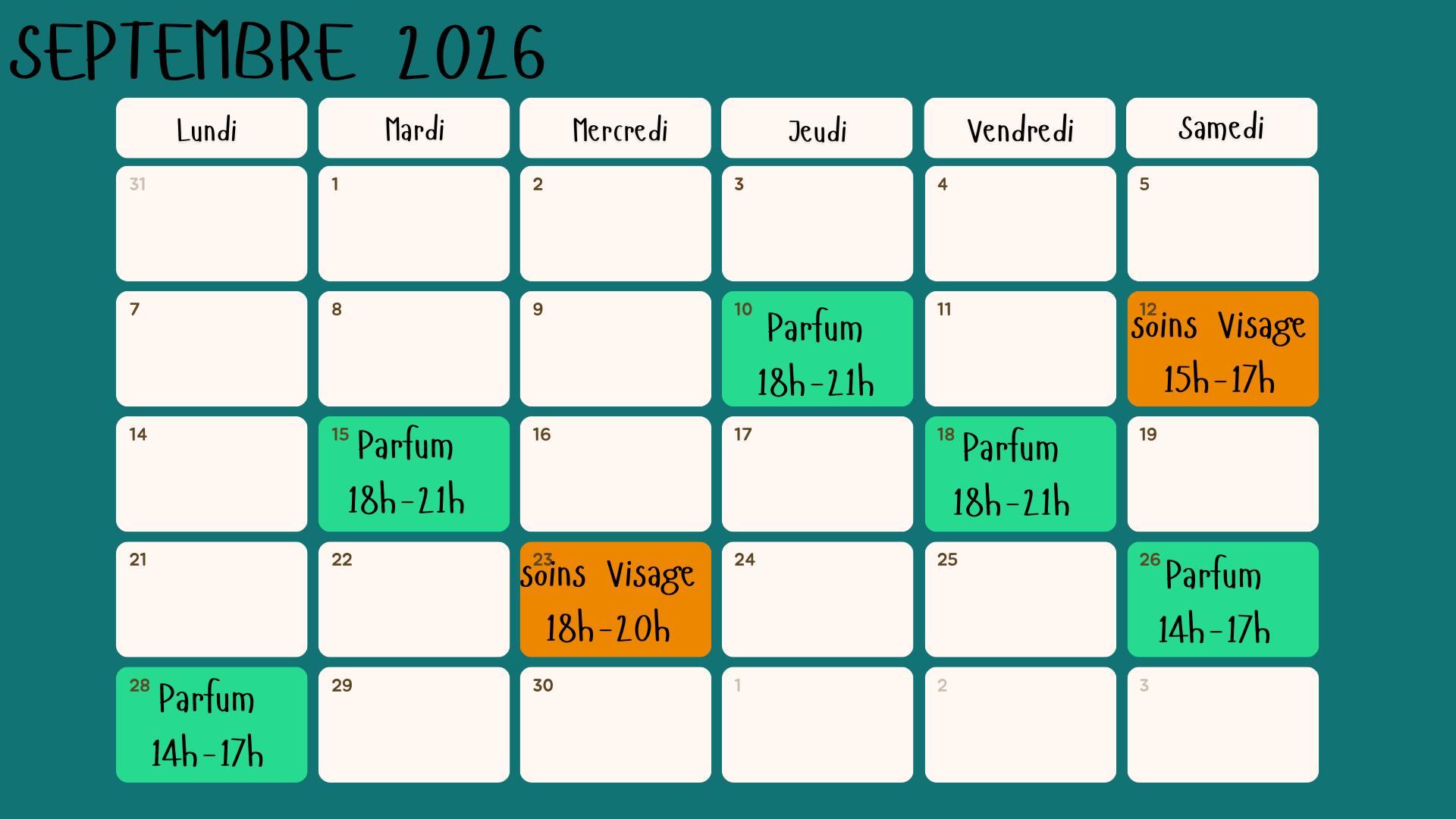 Ateliers Créatifs Septembre 2026
