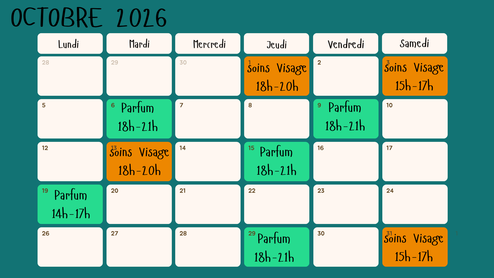 Ateliers Créatifs Octobre 2026