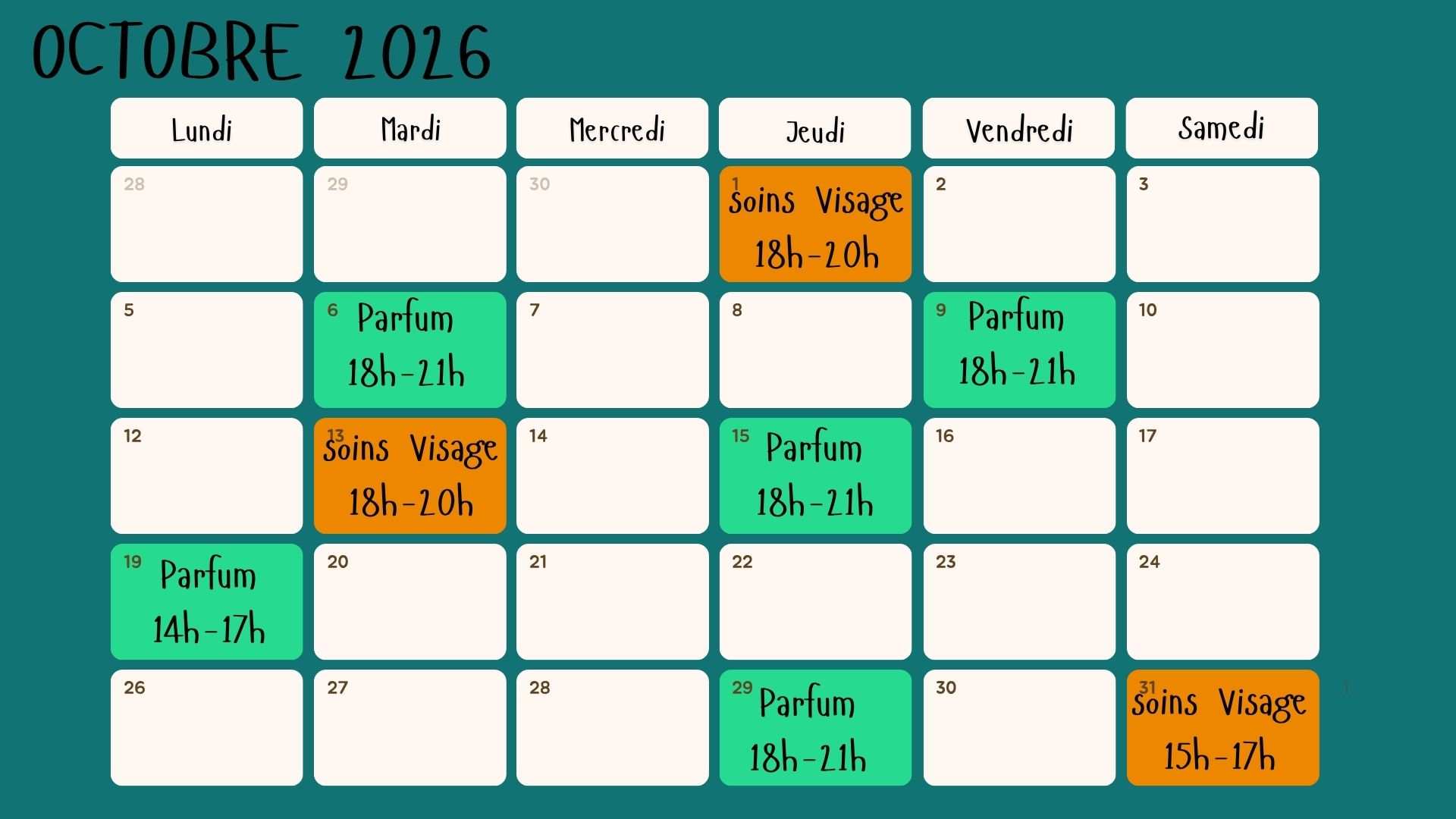 Ateliers Créatifs Octobre 2026